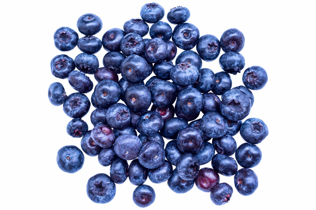 Pile of fresh blueberries