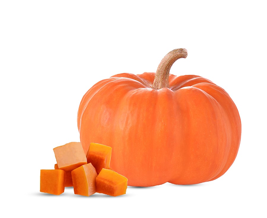 pumpkin and piece of pumpkin