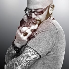 Jackson Galaxy with cat