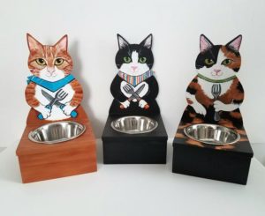 Kitty Cat Art Studio Cat Dinner bowls