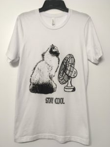 Stay cool cat print shirt