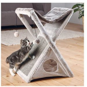 Collapsible cat tower toy