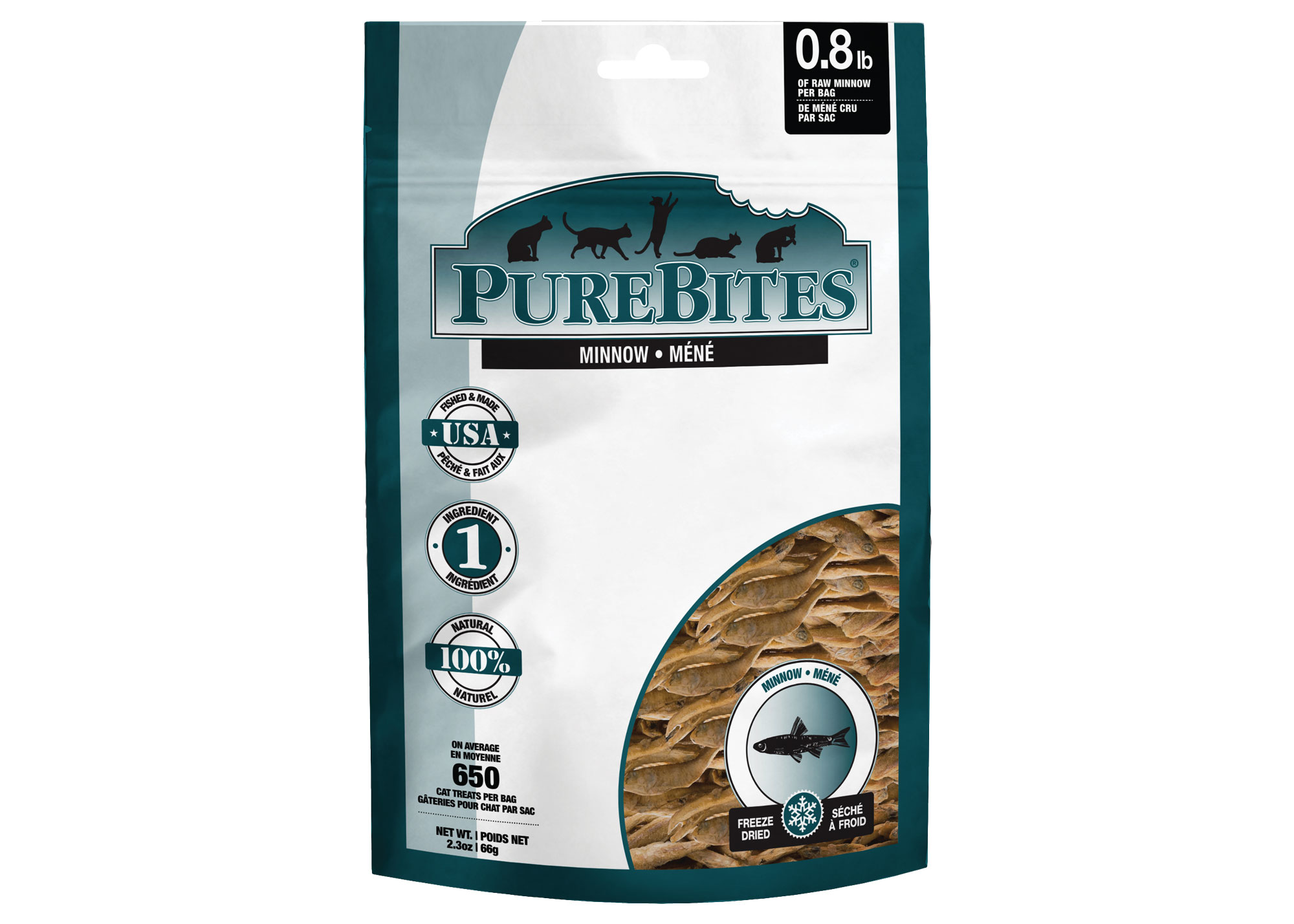 PureBites freeze dried fish.