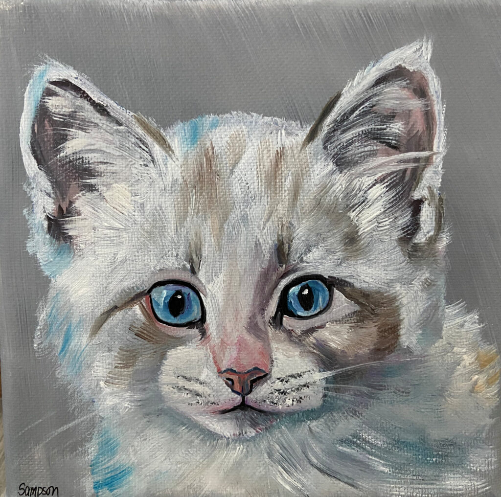 original oil painting or pencil art work piece of your cat