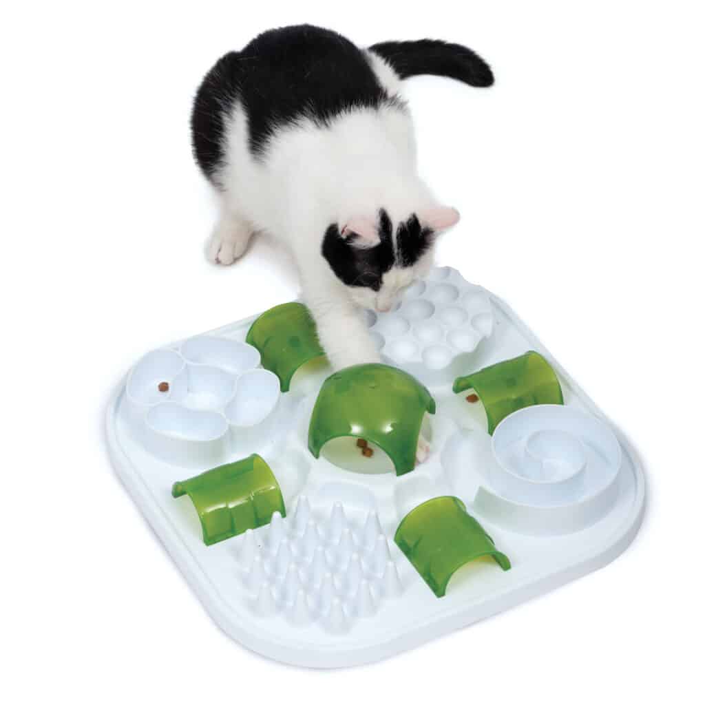 Cat Food Puzzle Feeder, Cat Brain Stimulation Feeder Treat Game