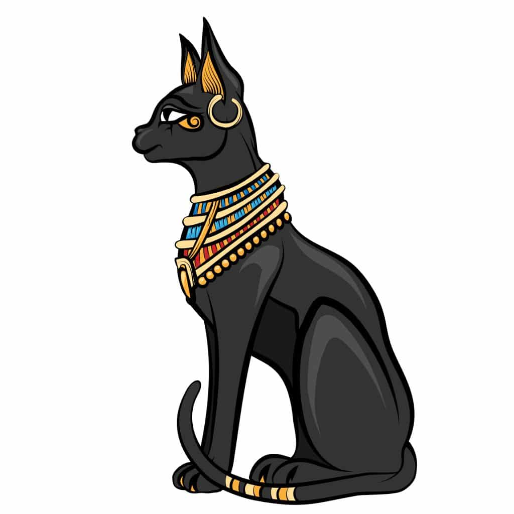Illustration of an ancient Egyptian cat