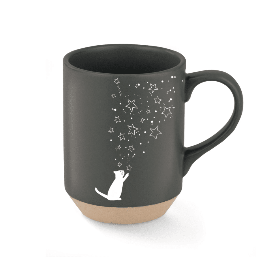 cute cat and stars mug