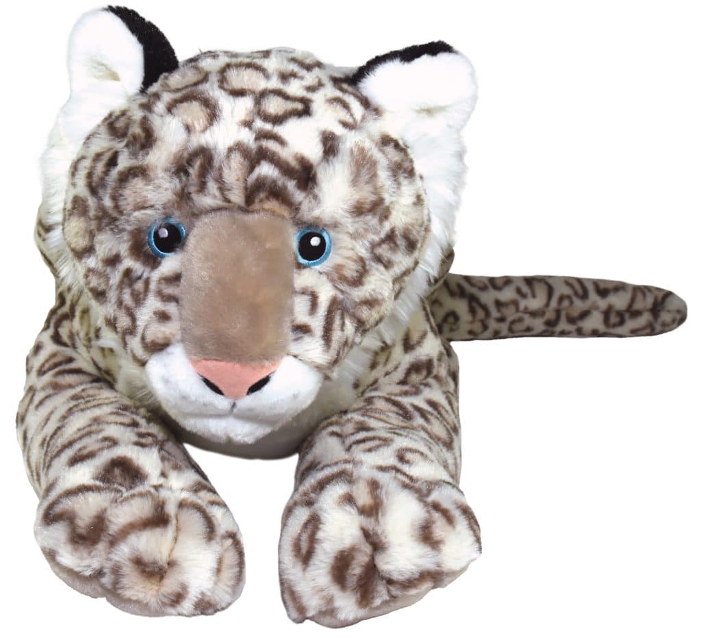 A snow leopard stuffed animal